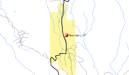 Map of Boulder, UT