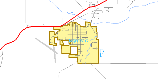 Map of Edgemont, SD